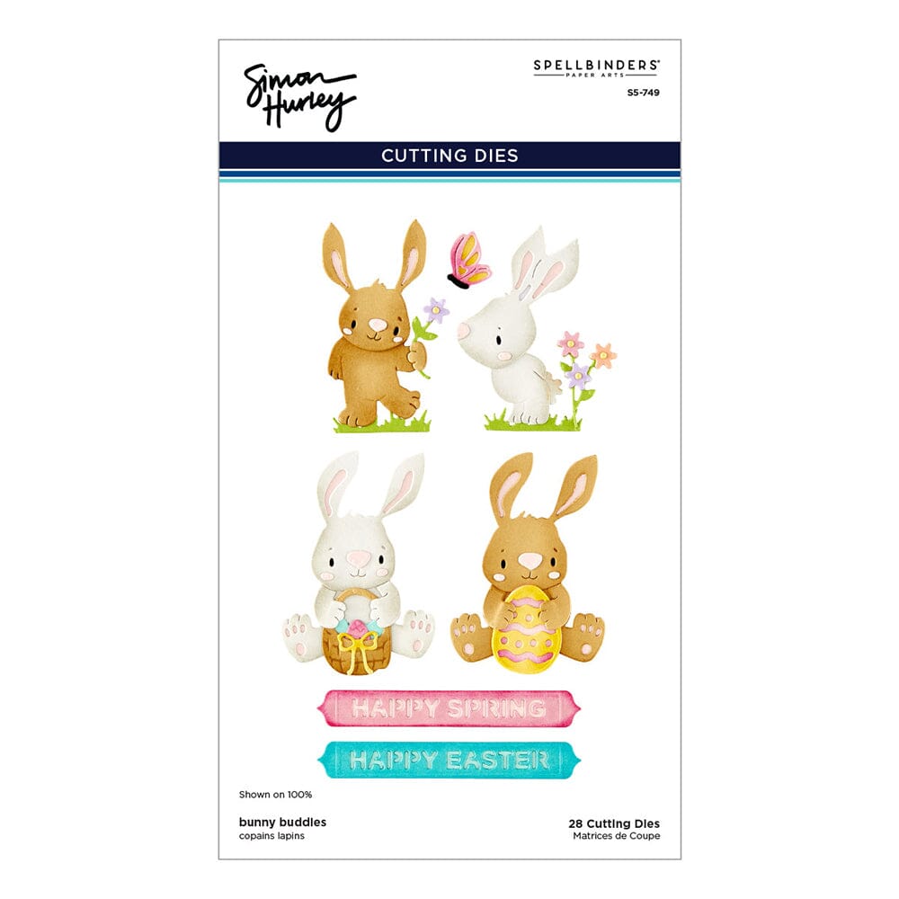 Simon Hurley create. Spellbinders Bunny Buddies Etched Dies Cutting Dies Simon Hurley 