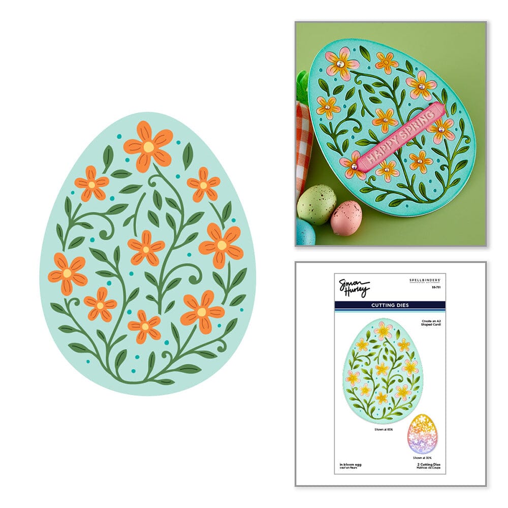 Simon Hurley create. Spellbinders In Bloom Egg Etched Dies Cutting Dies Simon Hurley 