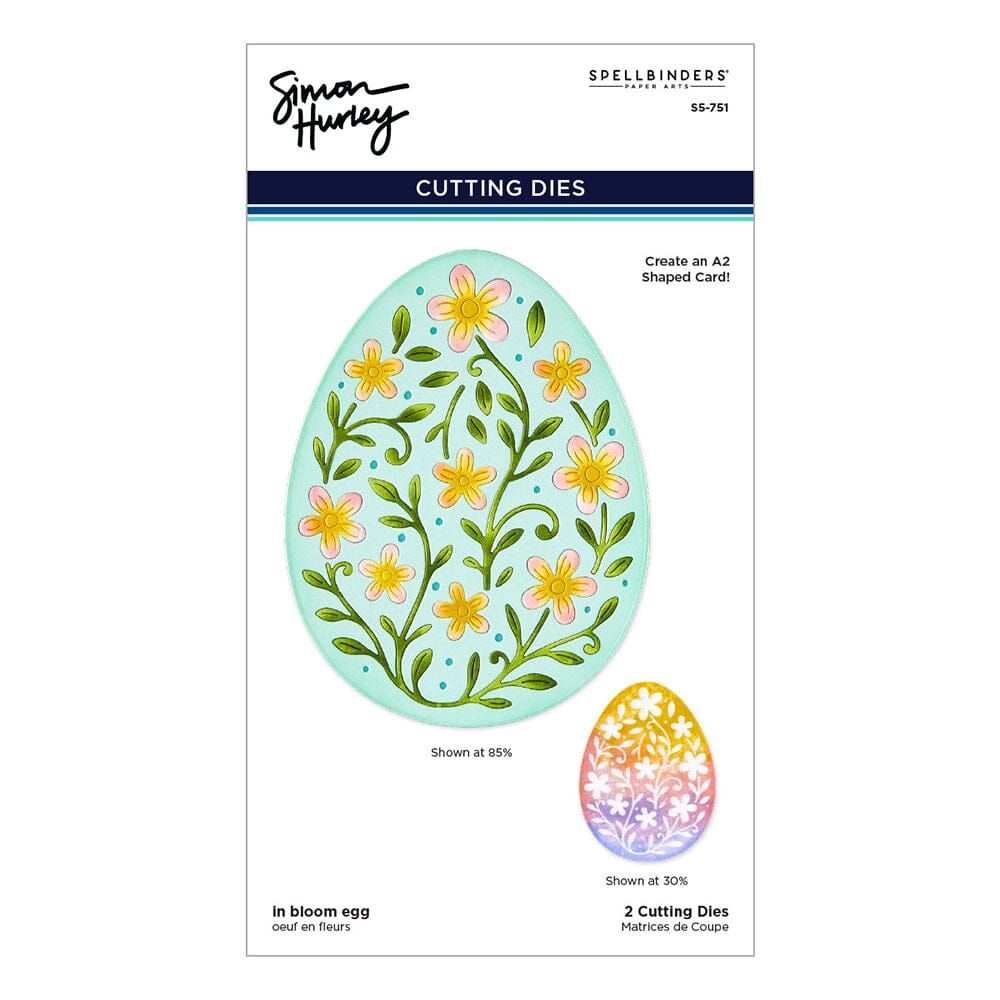 Simon Hurley create. Spellbinders In Bloom Egg Etched Dies Cutting Dies Simon Hurley 