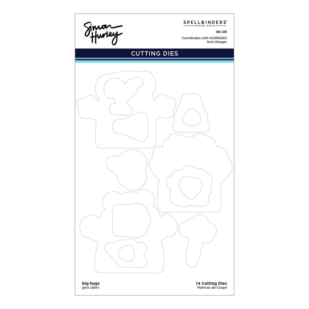 Ranger Simon Hurley Create Big Hugs Stempel-Set – 26 Transparente Stempel Mit Tieren & Gefühlen