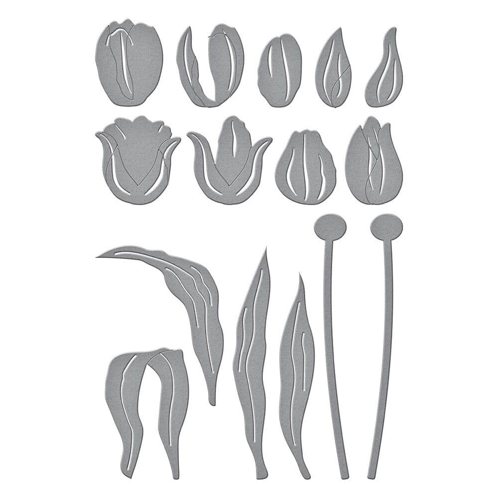 Simon Hurley create. Spellbinders Tulip Trio Etched Dies Cutting Dies Simon Hurley 