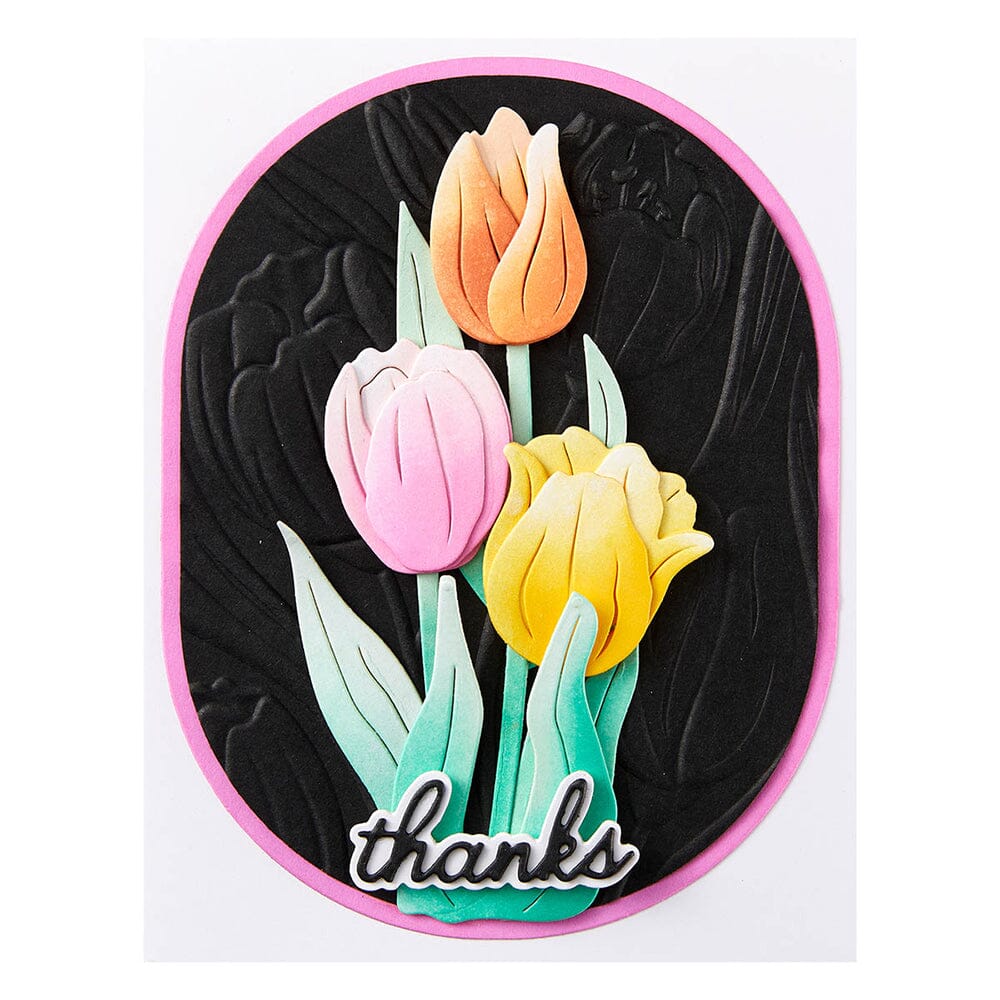 Simon Hurley create. Spellbinders Tulip Trio Etched Dies Cutting Dies Simon Hurley 