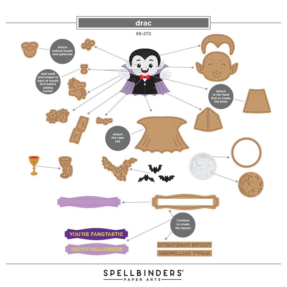 Simon Hurley create. Spellbinders Drac Etched Dies Cutting Dies Simon Hurley 
