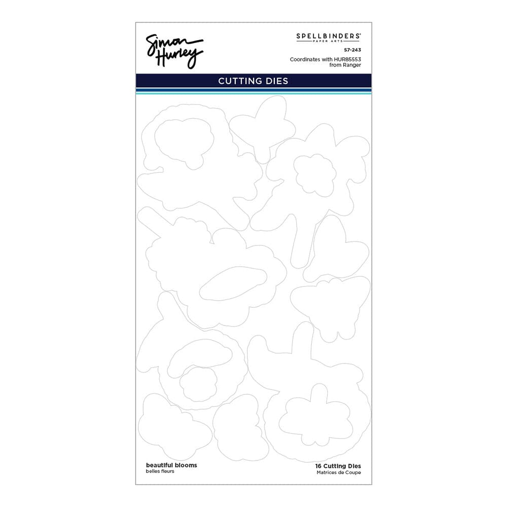 Simon Hurley create. Spellbinders Beautiful Blooms Die Cutting Dies Simon Hurley 