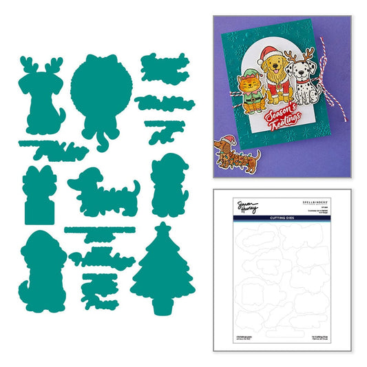 Simon Hurley create. Spellbinders Christmas Pets Etched Dies Cutting Dies Simon Hurley 
