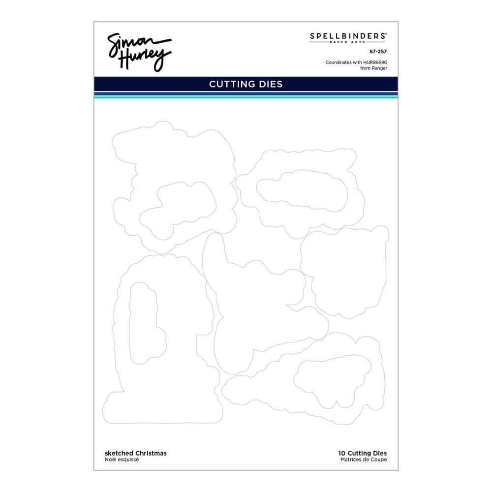 Simon Hurley create. Spellbinders Sketched Christmas Die Cutting Dies Simon Hurley 
