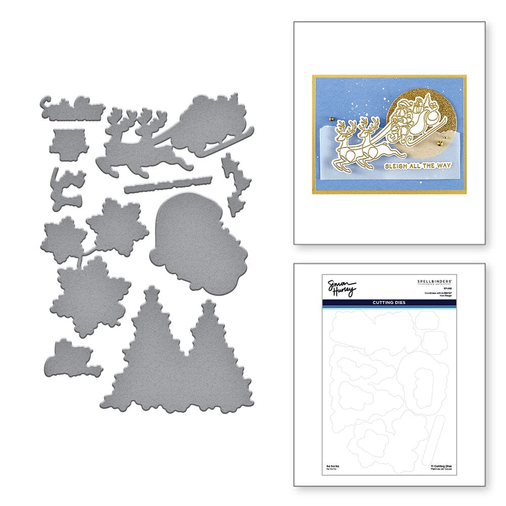 Simon Hurley create. Spellbinders Ho Ho Ho Etched Dies Cutting Dies Simon Hurley 