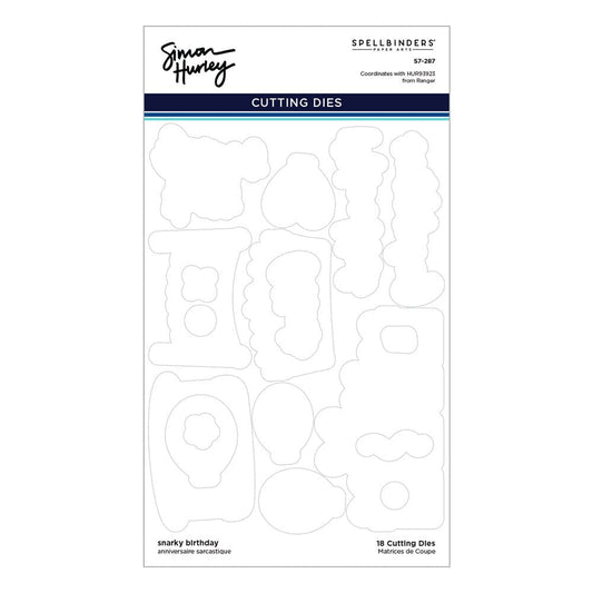 Simon Hurley create. Spellbinders Snarky Birthday Etched Dies Cutting Dies Simon Hurley 