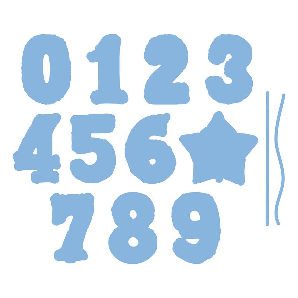 Simon Hurley create. Spellbinders Number Balloons Etched Dies Cutting Dies Simon Hurley 