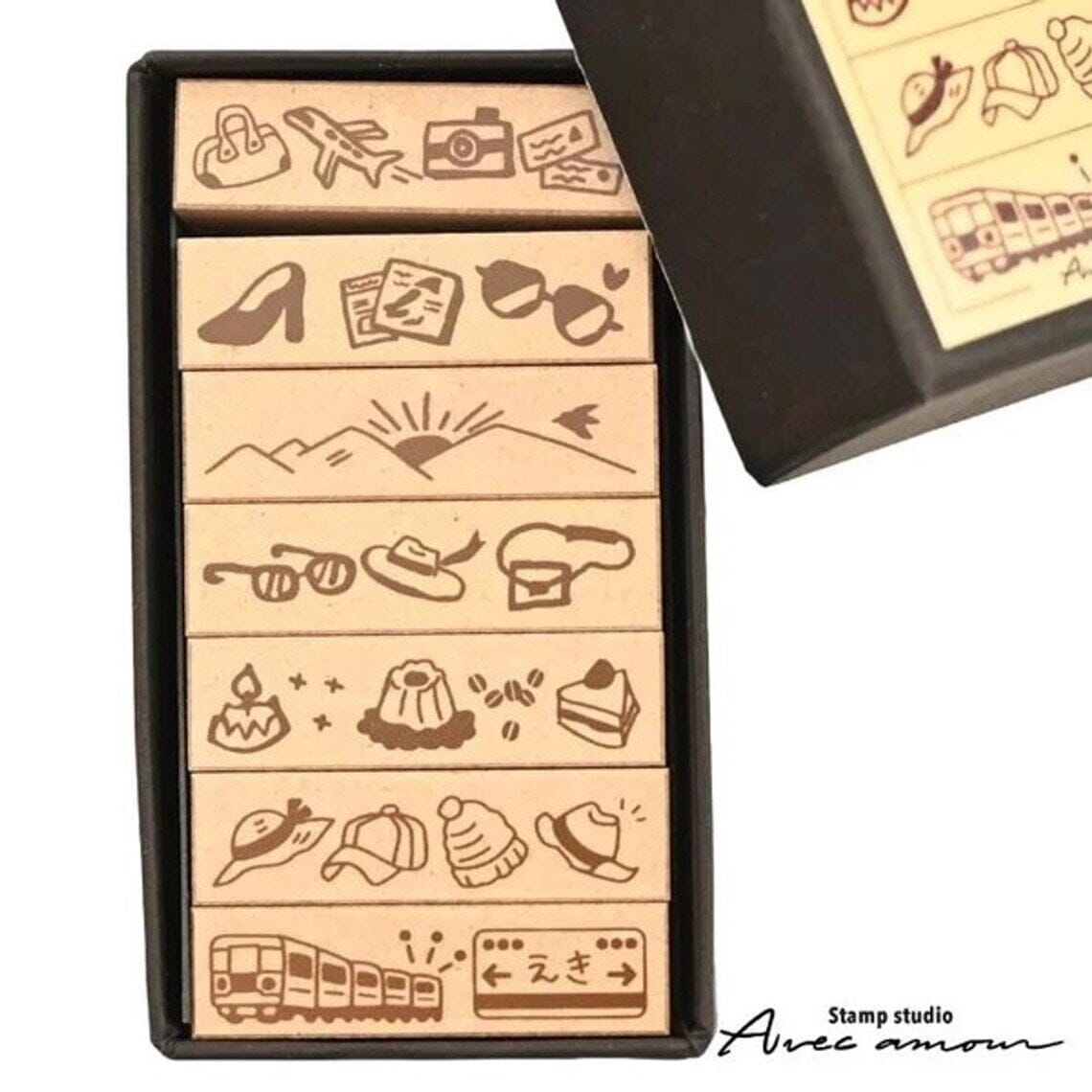 Sanby Avec Amour Border Stamp Set - Travel Stamps Sanby 