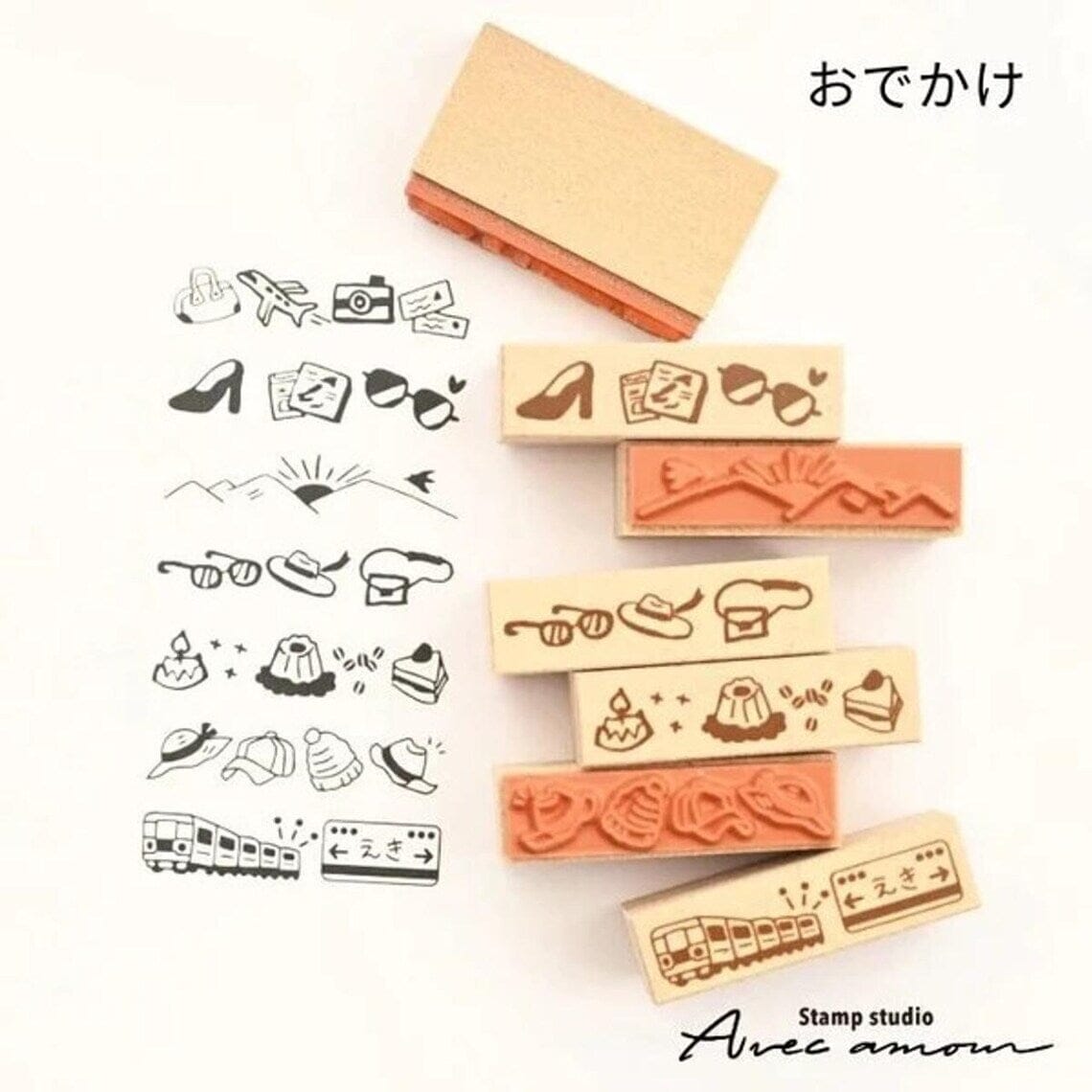 Sanby Avec Amour Border Stamp Set - Travel Stamps Sanby 