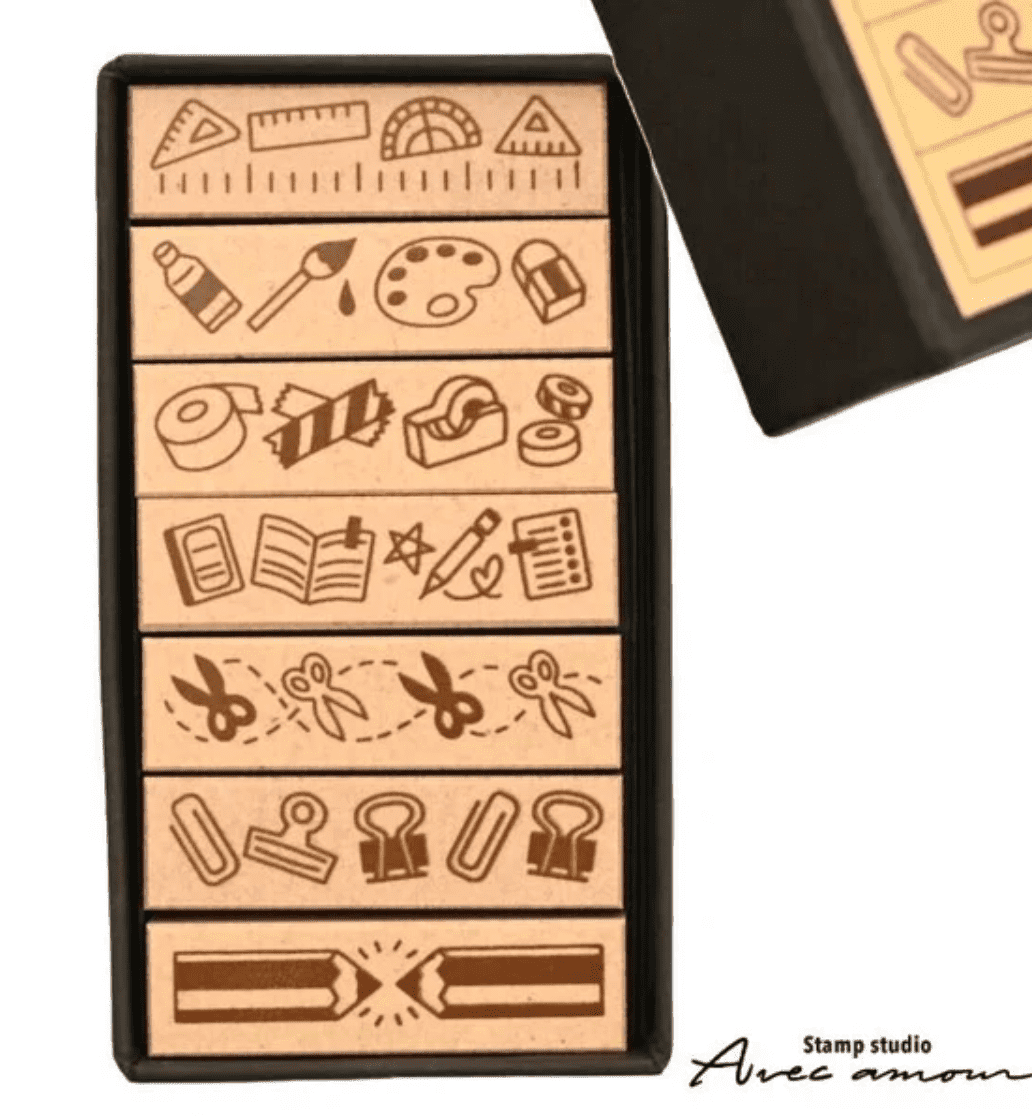 Sanby Avec Amour Border Stamp Set - Stationery Stamps Sanby 