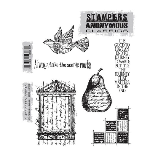 Tim Holtz Stampers Anonymous Cling Mount Stamp Classics #6 Stampers Anonymous Tim Holtz Other 