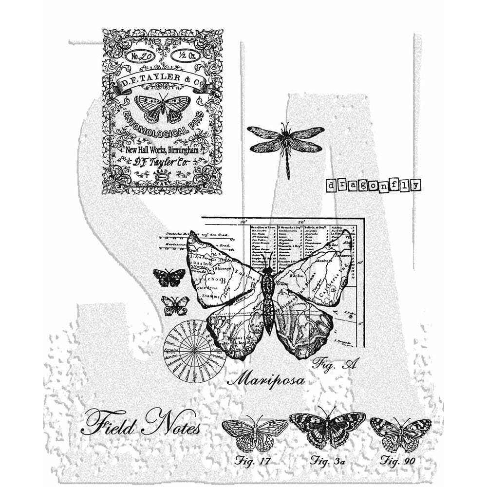 Tim Holtz Stampers Anonymous Cling Mount Stamp Classics #17 Stampers Anonymous Tim Holtz Other 