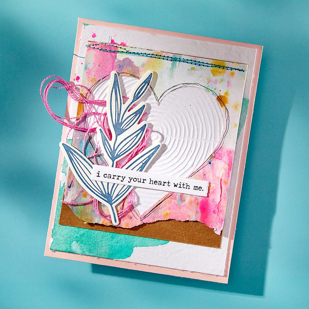 Dina Wakley MEdia Spellbinders Lined Circles BetterPress 2D Embossing Folder Dies Dina Wakley Media 