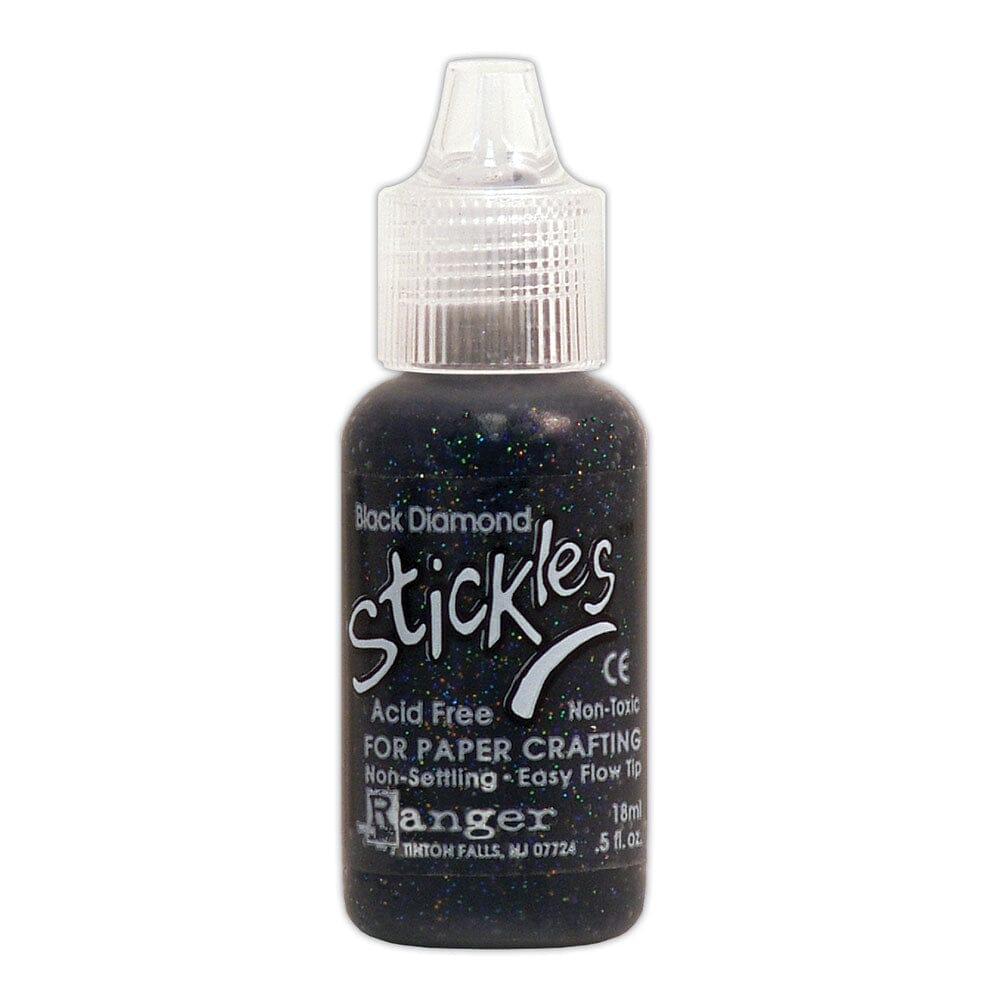  Ranger Ink Stickles Glitter Glue 0.5 Ounces Black
