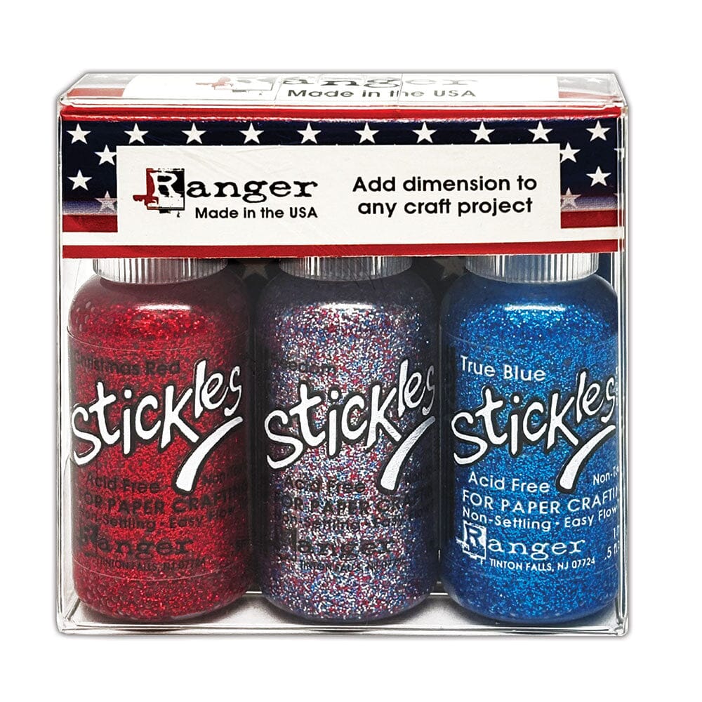 Stickles Glitter Glue Kit - Liberty 3pk Glitter Ranger Ink 