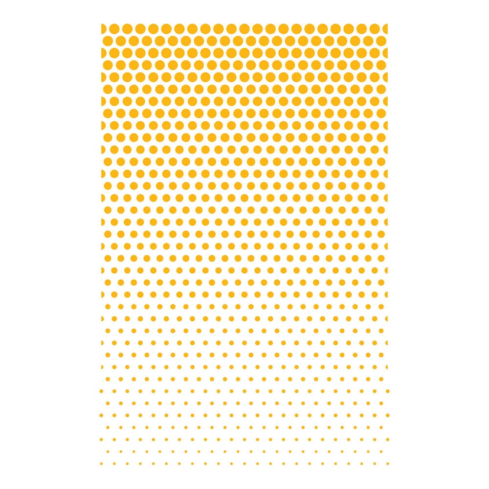 Simon Hurley create. Spellbinders Layered Cascading Dots Stencil