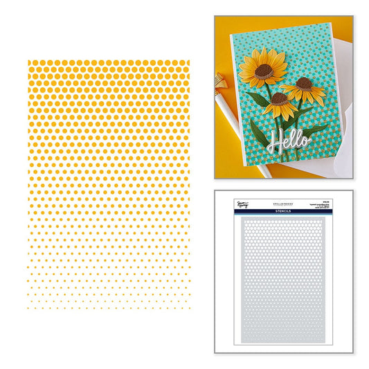 Simon Hurley create. Spellbinders Layered Cascading Dots Stencil Cutting Dies Simon Hurley 