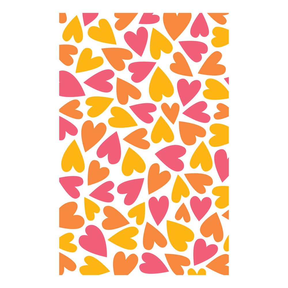 Simon Hurley Spellbinders Puffy Hearts 3D Embossing Folder and Stencil Bundle Stencil Simon Hurley 