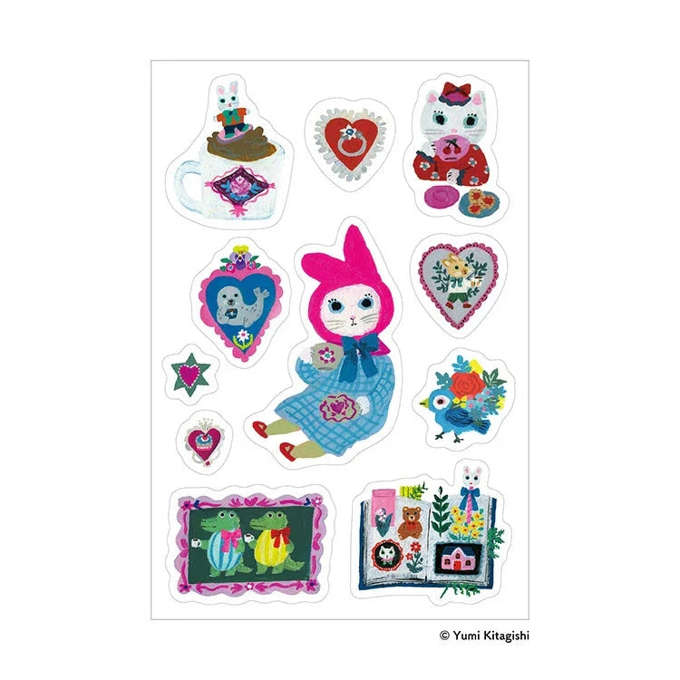 Sanby Yumi Kitagishi Muli Sticker Tea Time Stickers Sanby 