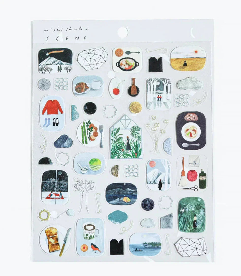 Cozyca Shuku Nishi Sticker Sheet - Scene Surfaces Cozyca 