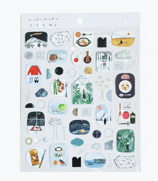 Cozyca Shuku Nishi Sticker Sheet - Scene Surfaces Cozyca 