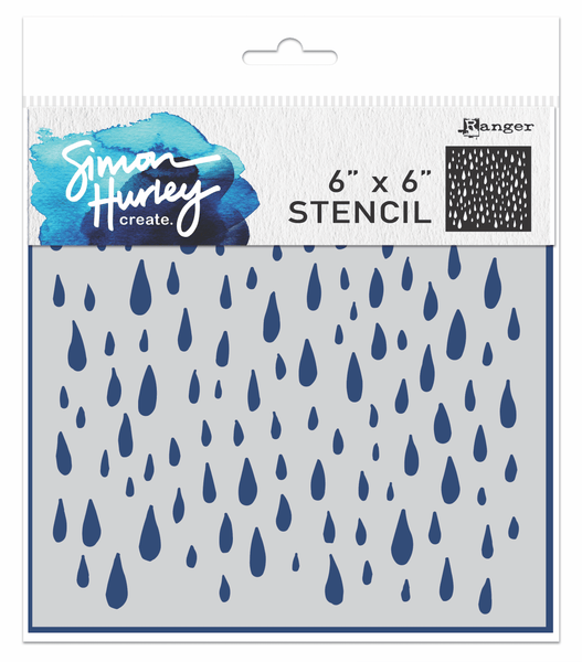 Simon Hurley create. Stencil 6x6 Looks Like Rain Stencil Simon Hurley 