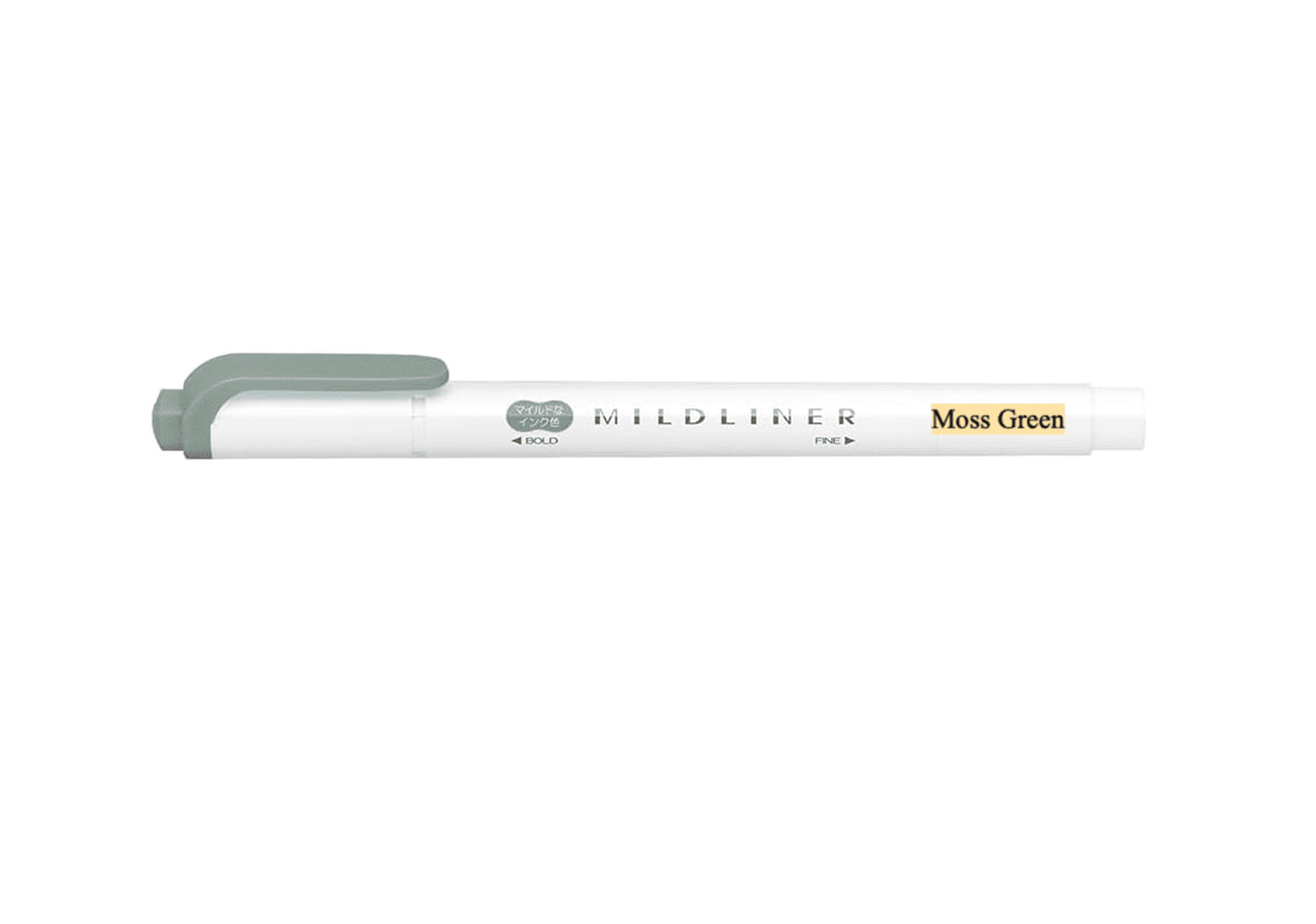 Zebra Mildliners Double-Sided Highlighters Fine/Bold Writing & Coloring Zebra Moss Green 