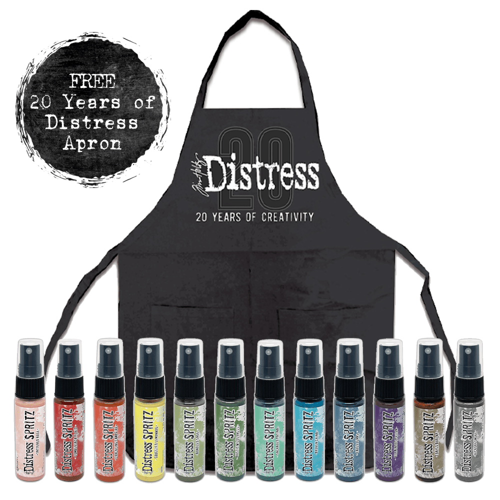 Tim Holtz Distress® Final 12 Spritz Bundle with Free Apron Bundles Distress 