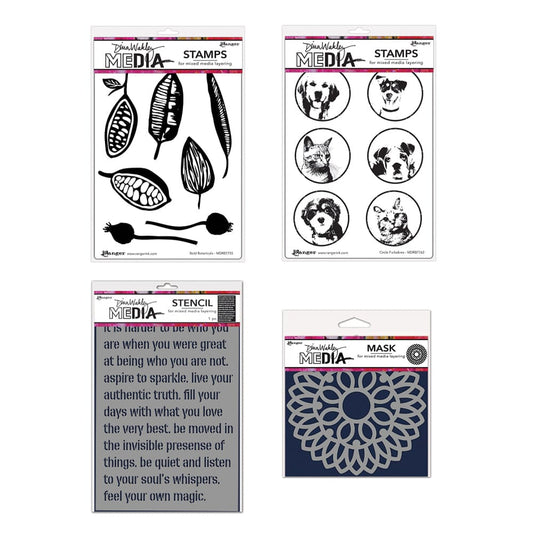Dina Wakley Media Stencils & Stamp Bundle Bundles Dina Wakley Media 