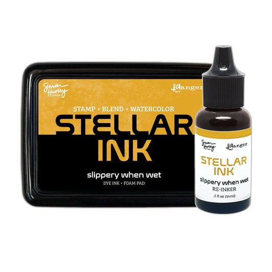 Simon Hurley create. Stellar Foam Dye Ink Pad & Reinker, Slippery When Wet Bundles Simon Hurley 