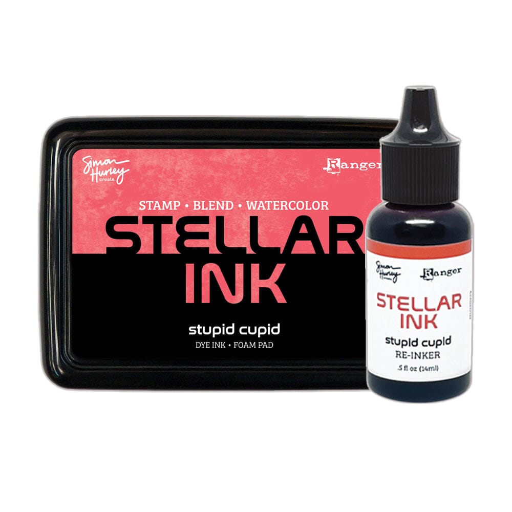 Simon Hurley create. Stellar Foam Dye Ink Pad & Reinker, Stupid Cupid Bundles Simon Hurley 