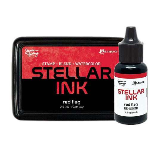 Simon Hurley create. Stellar Foam Dye Ink Pad & Reinker, Red Flag Bundles Simon Hurley 