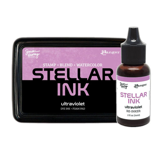 Simon Hurley create. Stellar Foam Dye Ink Pad & Reinker, Ultraviolet Bundles Simon Hurley 