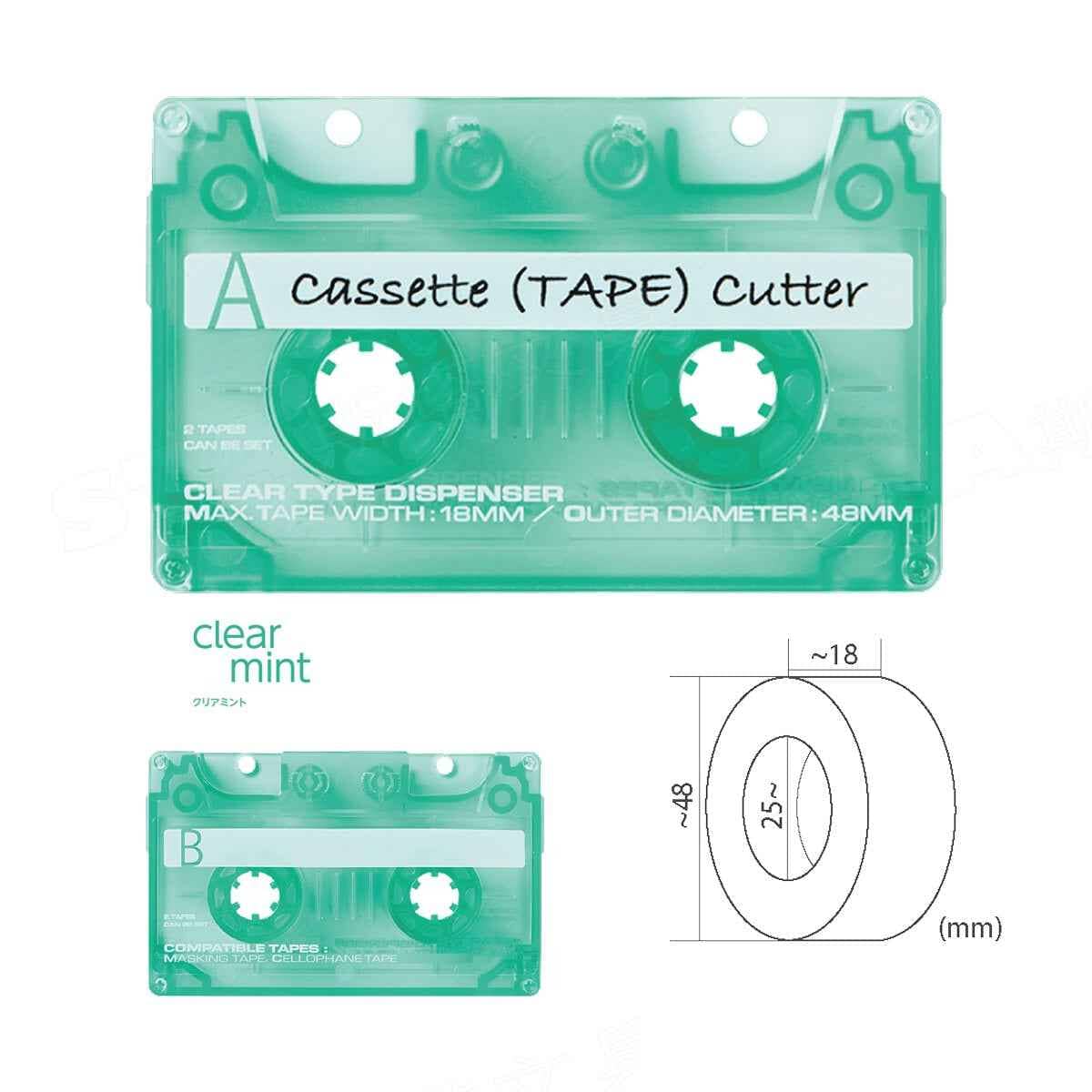 Sun-Star Cassette Tape Cutter Clear Mint Tools & Accessories Sun-Star 