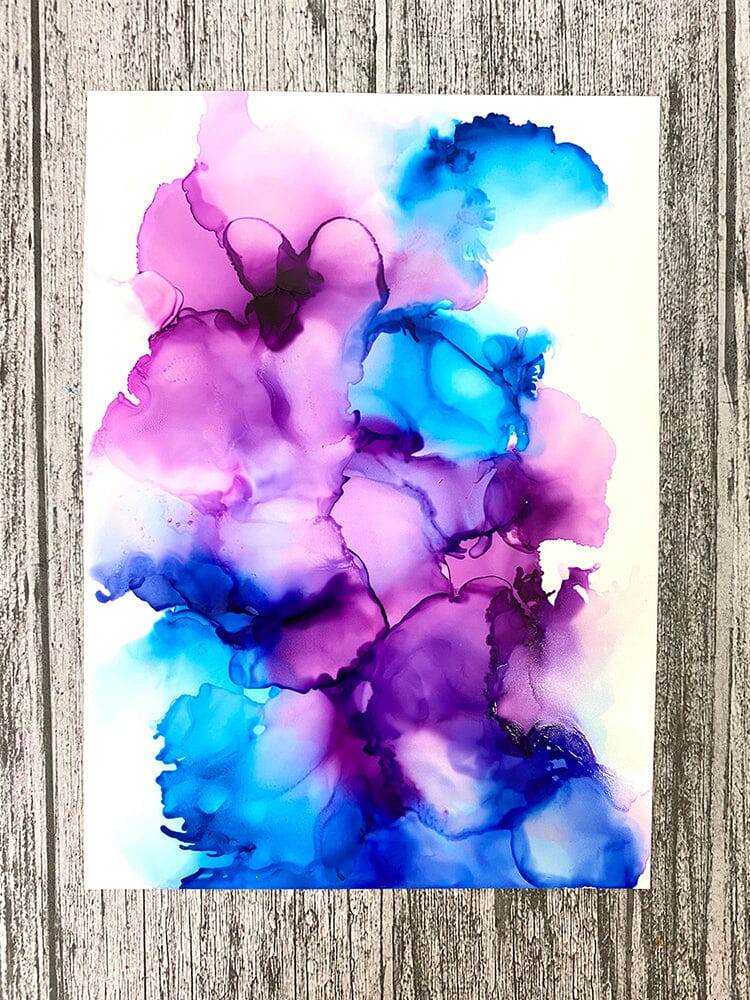 Edge of the Universe, alcohol ink on yupo paper, 9x12” : r/Art