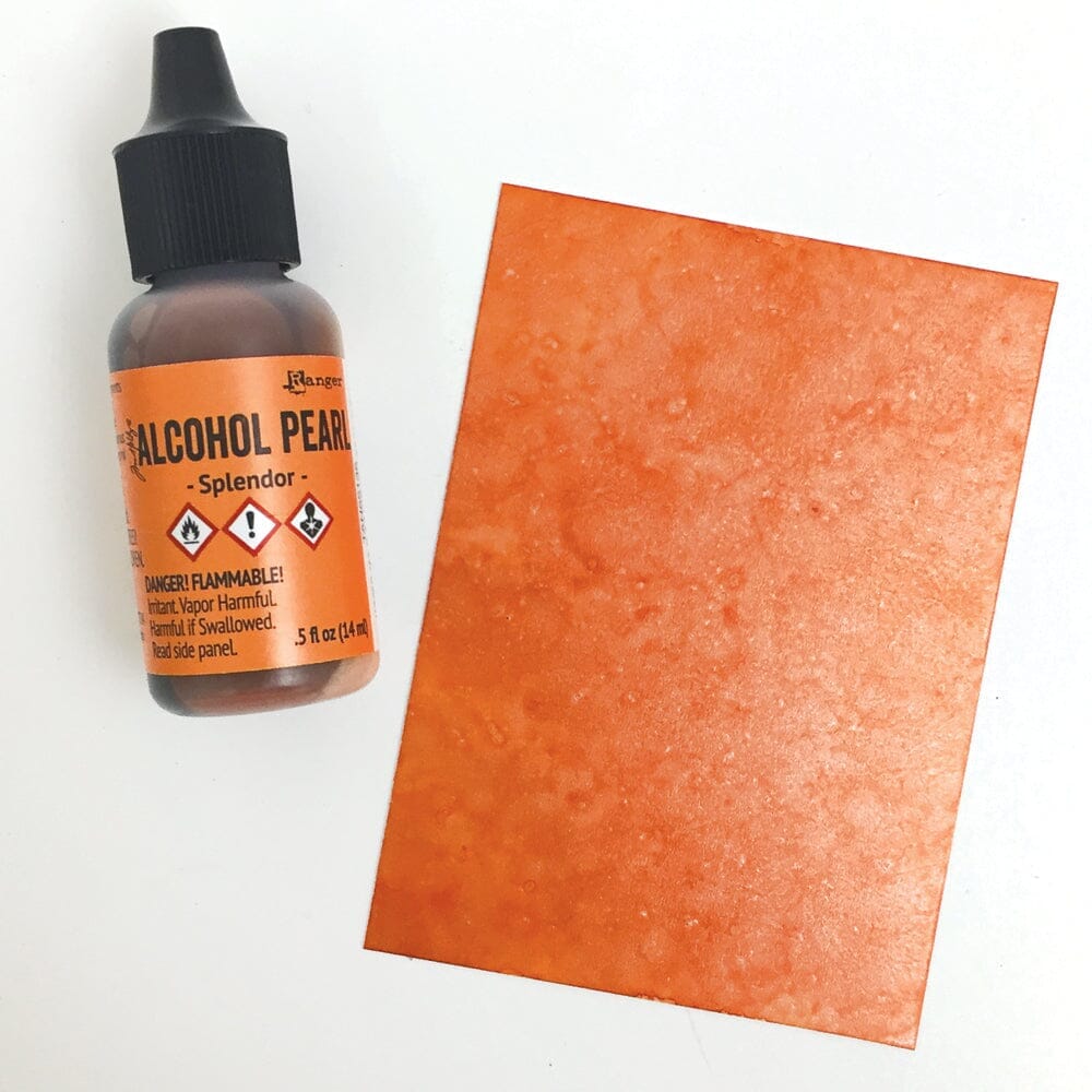 Alcohol Ink Pearls on Dura-Bright Black