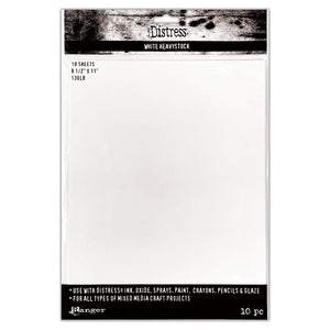 Tim Holtz Distress® White Heavystock 8.5" x 11", 10pk Surfaces Distress 