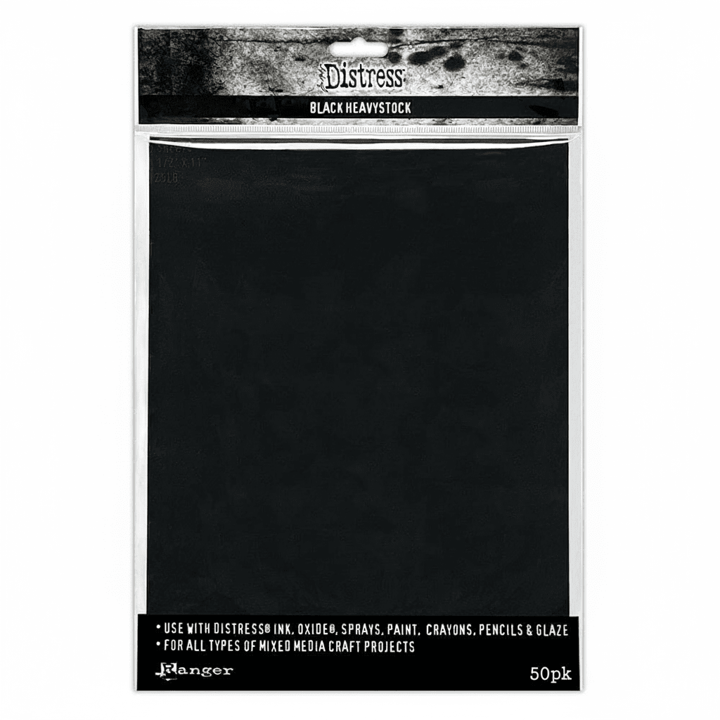 Tim Holtz Distress® Black Heavystock 50pk Surfaces Distress 
