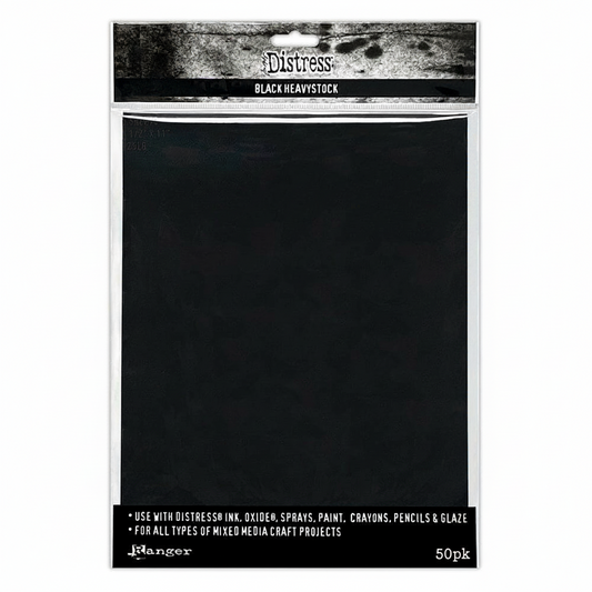Tim Holtz Distress® Black Heavystock 8.5 x 11, 50pk Surfaces Distress 