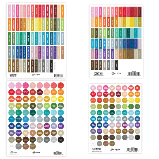 Tim Holtz Distress® Label Sheets Assorted - White Printing Surfaces Distress 