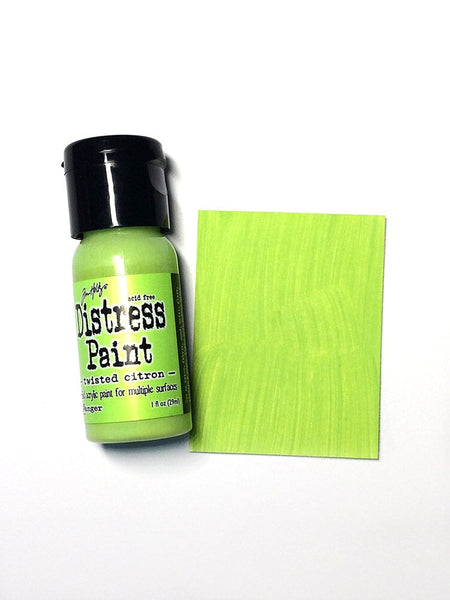 Tim Holtz Distress® Flip Top Paint Twisted Citron, 1oz Paint Distress 