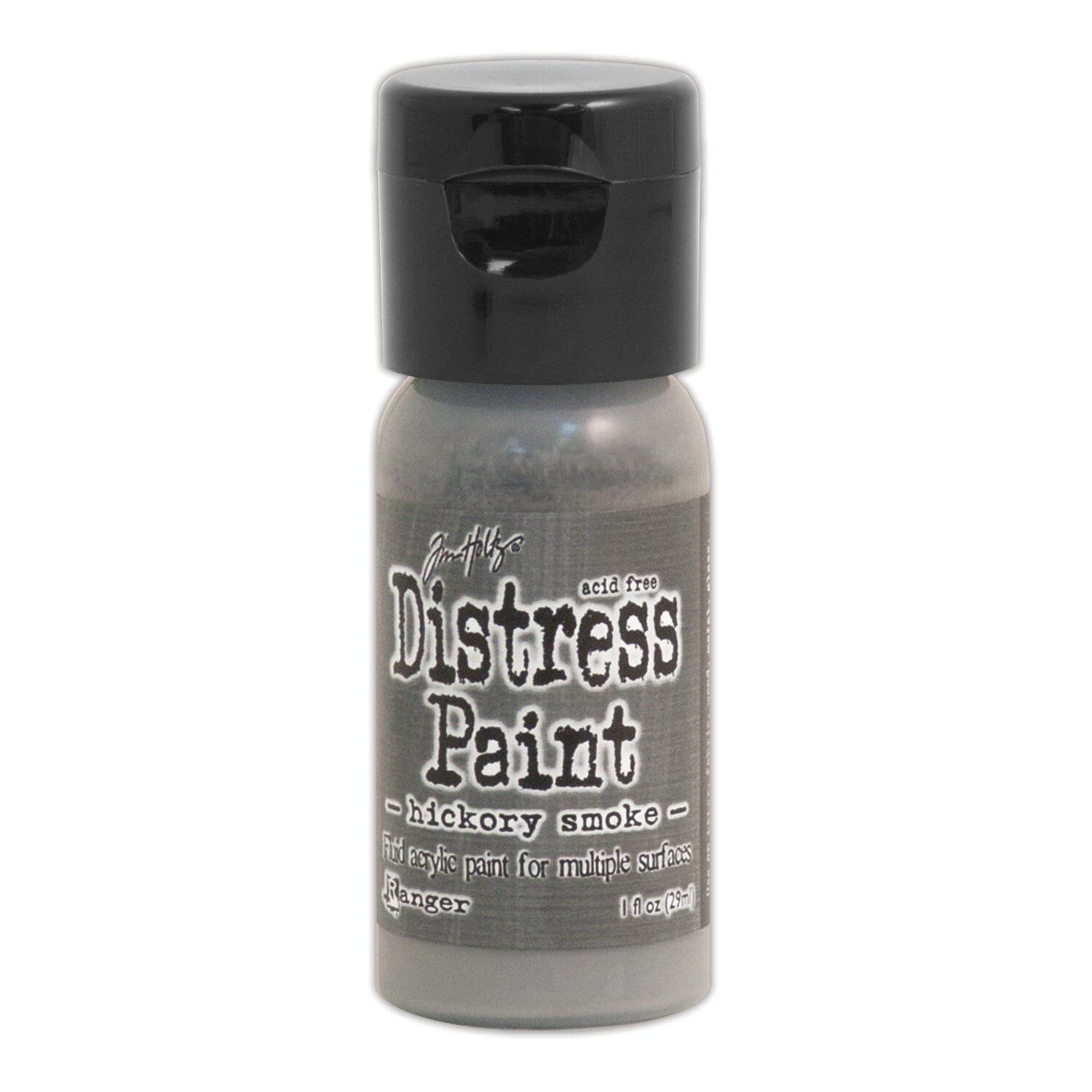 Tim Holtz Distress® Flip Top Paint Hickory Smoke, 1oz Paint Distress 