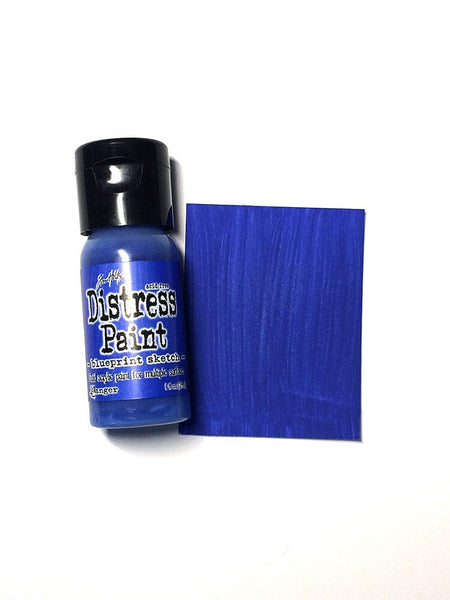 Tim Holtz Distress® Flip Top Paint Blueprint Sketch, 1oz Paint Distress 