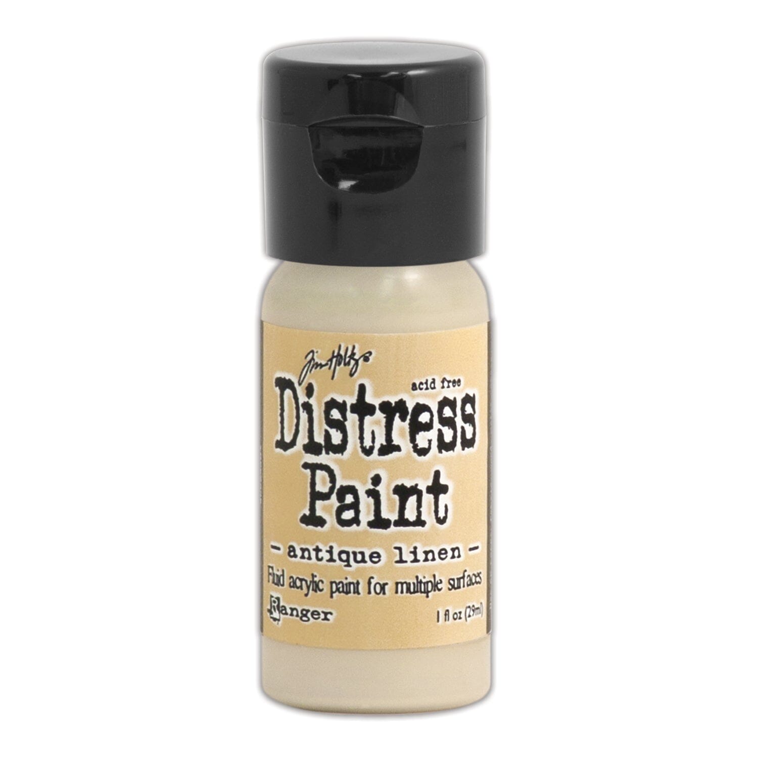 Tim Holtz Distress® Flip Top Paint Antique Linen, 1oz Paint Distress 