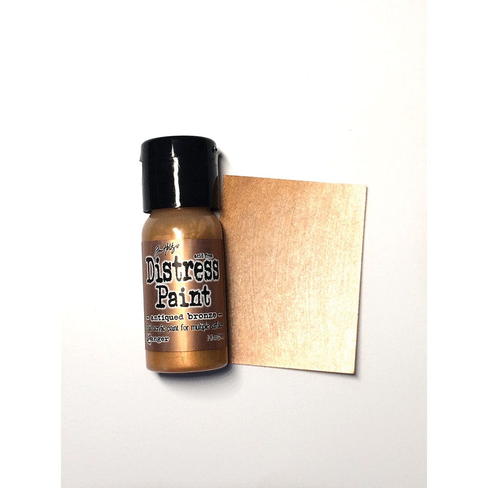 Tim Holtz Distress® Flip Top Paint Antiqued Bronze, 1oz Paint & Mediums Distress 