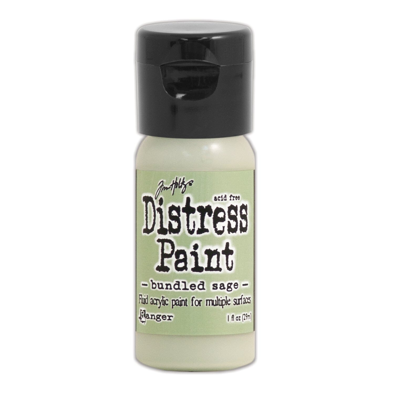 Tim Holtz Distress® Flip Top Paint Bundled Sage, 1oz Paint Distress 