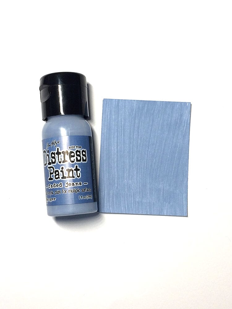 Tim Holtz Distress® Flip Top Paint Faded Jeans, 1oz Paint Distress 