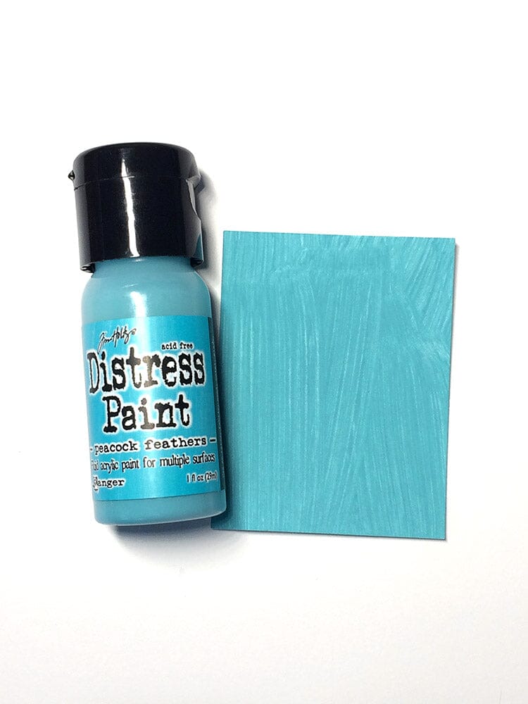 Tim Holtz Distress® Flip Top Paint Peacock Feathers, 1oz Paint Distress 